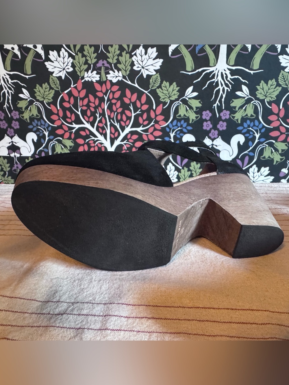 Free People - Cedar Leather Clog (black suede) - like new! size 8us/38eu - Picture 8 of 14